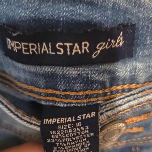 Imperial Girl Light Blue Distressed Skinny Jeans - Picture 2 of 7